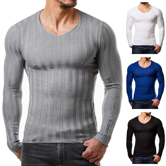 Knitted Tshirt Men Sli